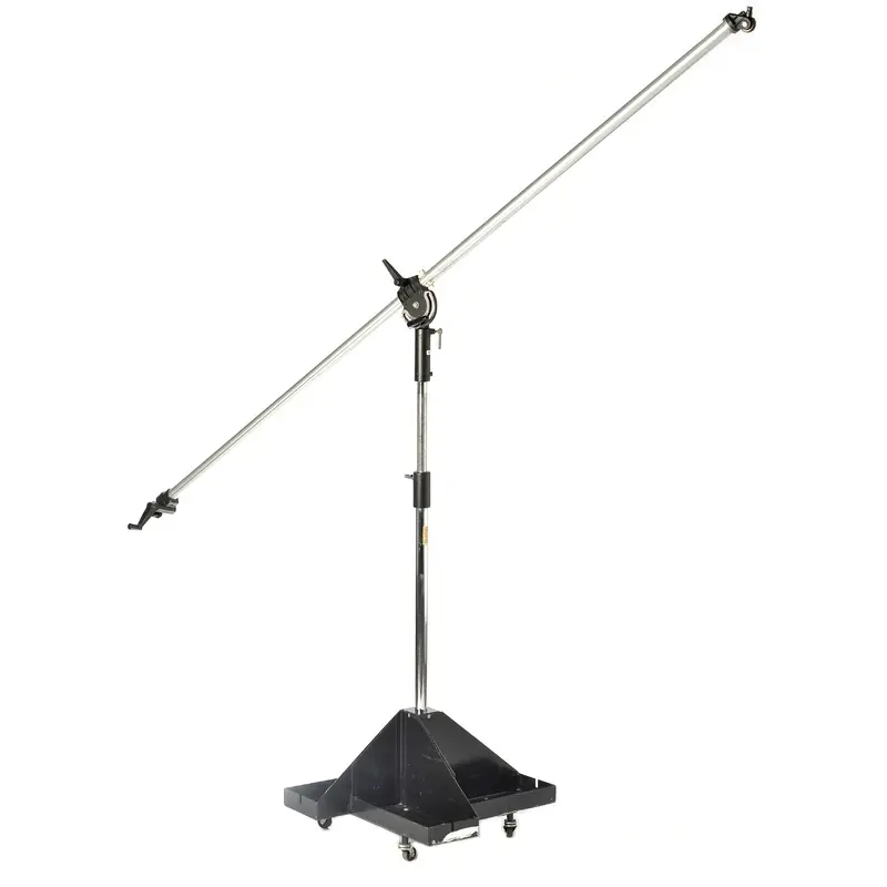 Used Bowens Wheeled Boom Stand with 2 Way Control Boom Arm and Boom Weight
