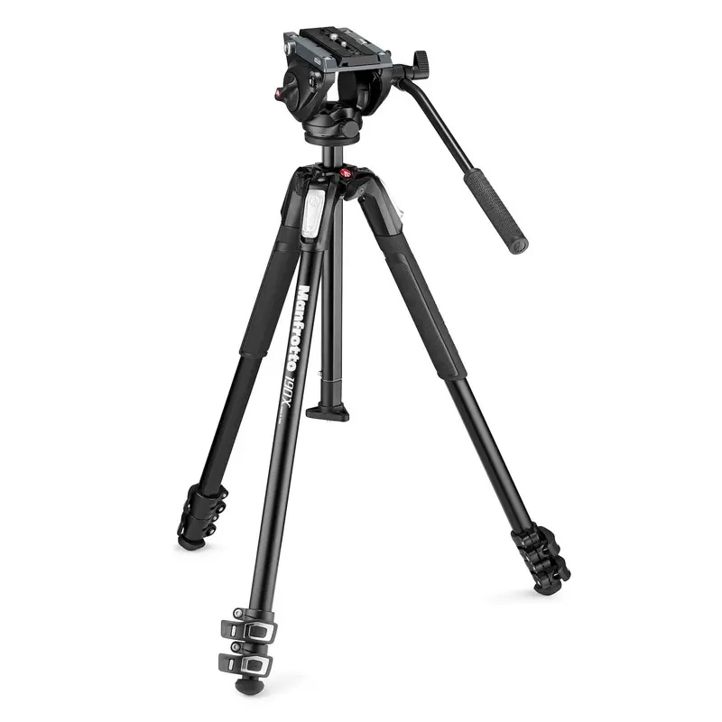 Manfrotto MVH500AH Fluid Video Head with MT190X3 tripod