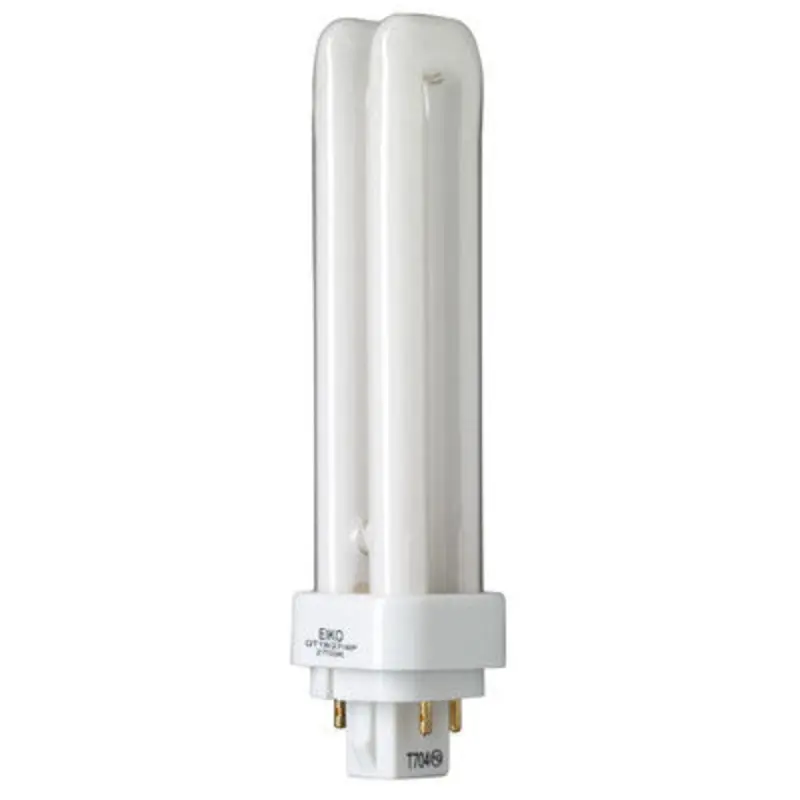 Eiko 18W Quad-Tube 5000K G24q2 4 Pin Base Fluorescent Light Bulb QT18/50-4P
