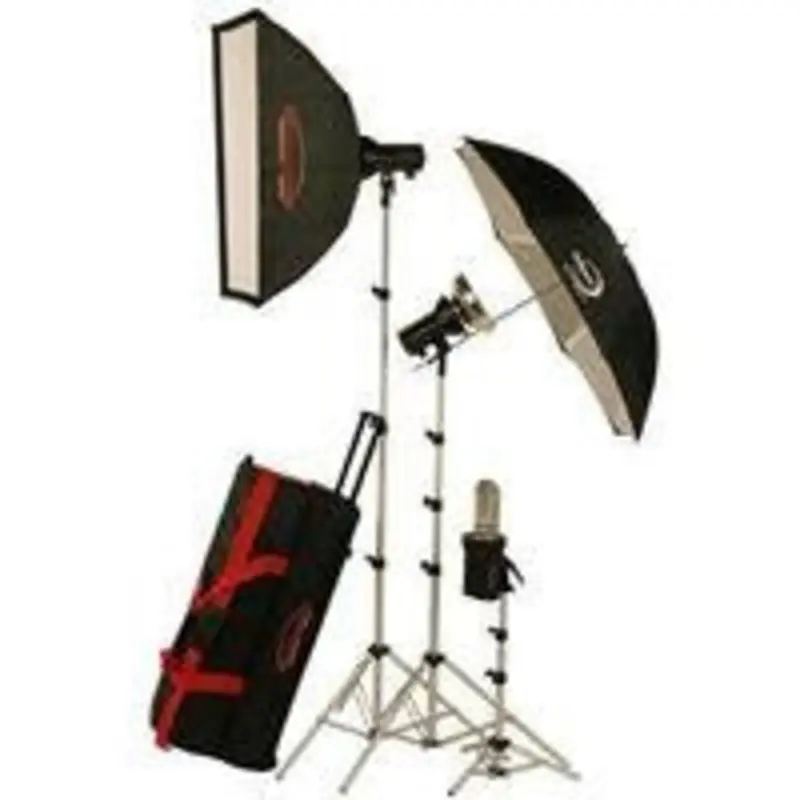 Photogenic AKC850K StudioMax 800W/S Portrait Studio 3 Light Soft Box Kit