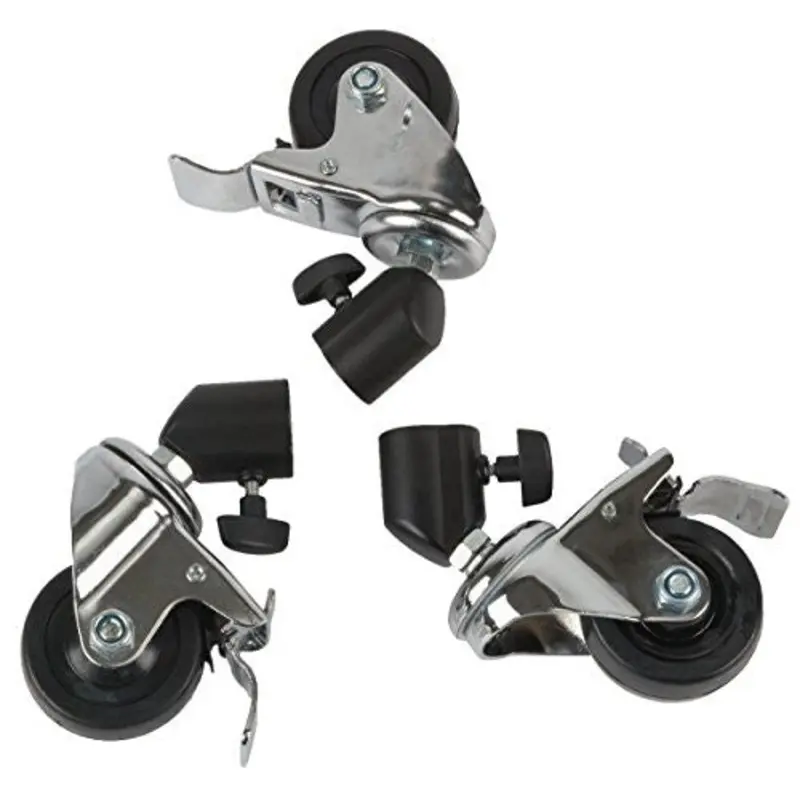 Studio-Assets Caster Set for 13.5' Heavy Duty Air-Cushioned Light Stand (Qty 3)