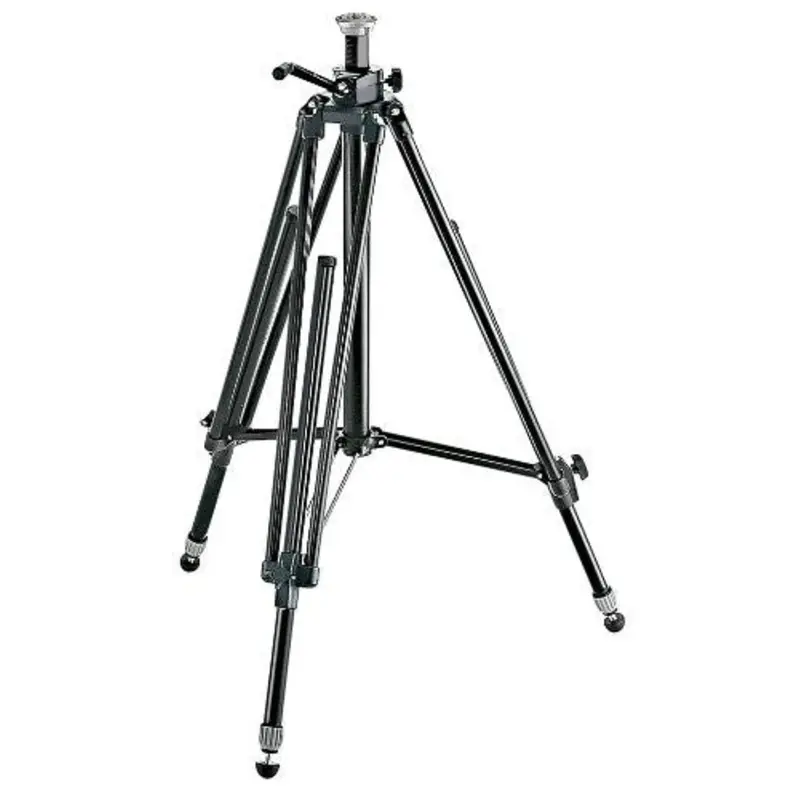 Manfrotto 028B Black Aluminum Studio Pro Triman Tripod with Geared Column