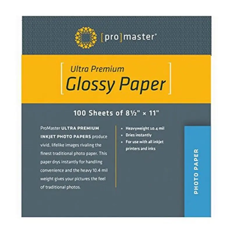 ProMaster Ultra Premium Glossy Paper - 8 1/2"x11" - 100 Sheets