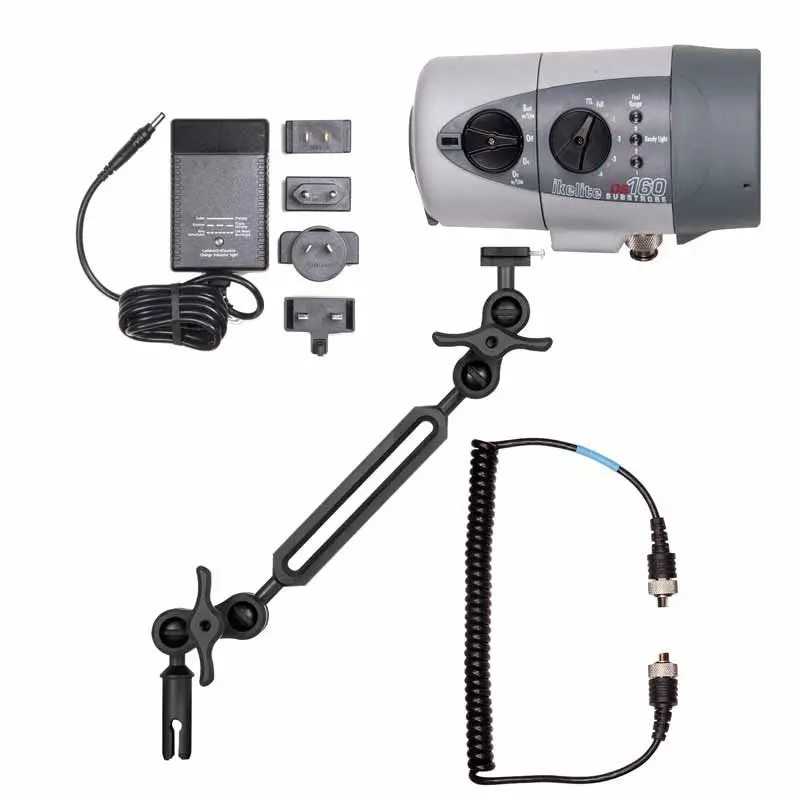 Ikelite DS160 Strobe Kit with Sync Cord, NiMH Battery and Ball Arm Mark II