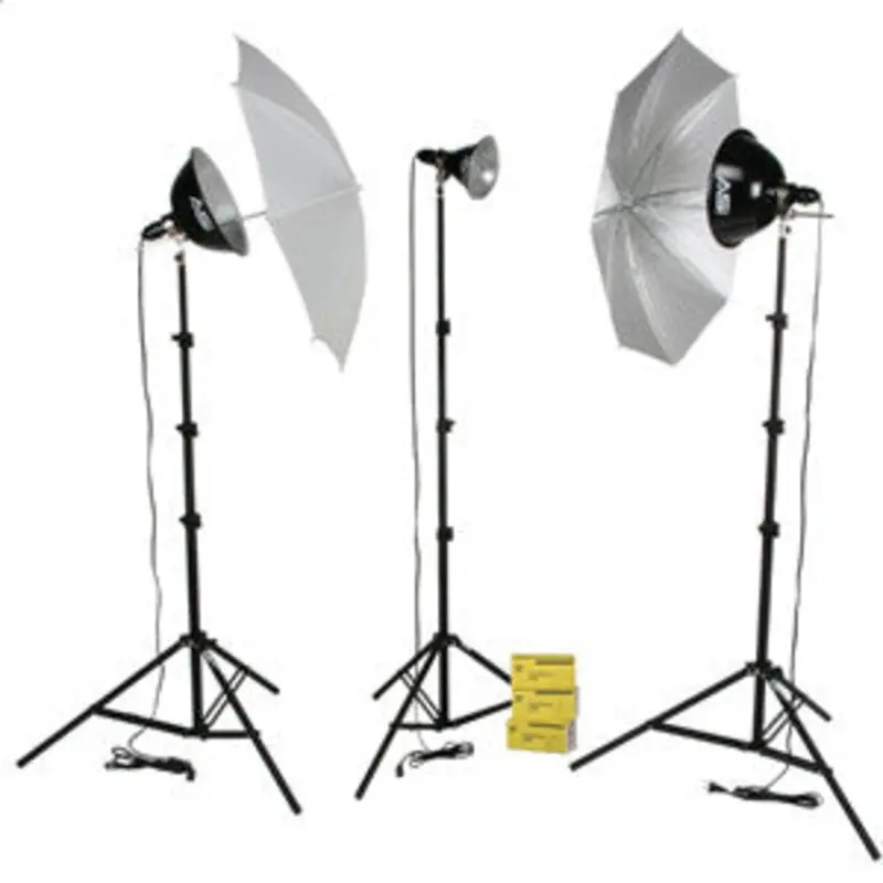 Smith Victor KT750U 3-Light 750-watt Thrifty basic kit w/ umbrellas (401431)