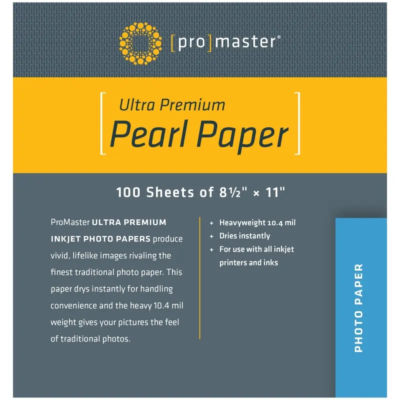 ProMaster Ultra Premium Pearl Paper - 8 1/2"x11" - 100 Sheets