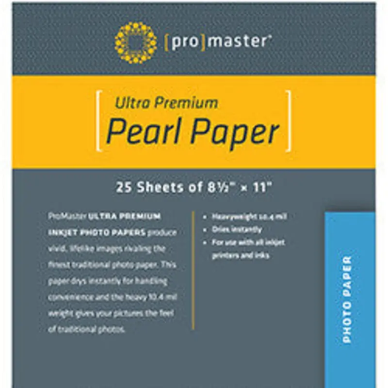 ProMaster Ultra Premium Pearl Paper - 8 1/2"x11" - 25 Sheets