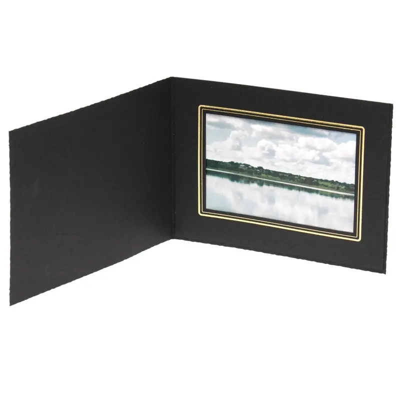 TAP Photo Folder Buckeye Black/Gold 6x4 (10 Pack) Horizontal TABF6410- New