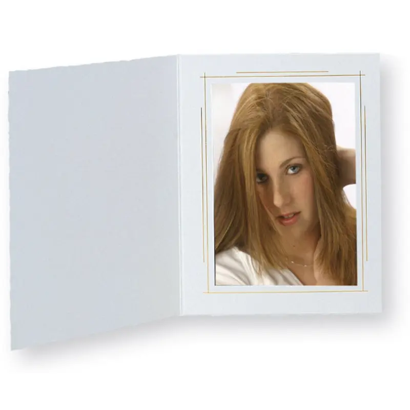 TAP Photo Folder Whitehouse White/Gold 4x6 (10 Pack) Vertical