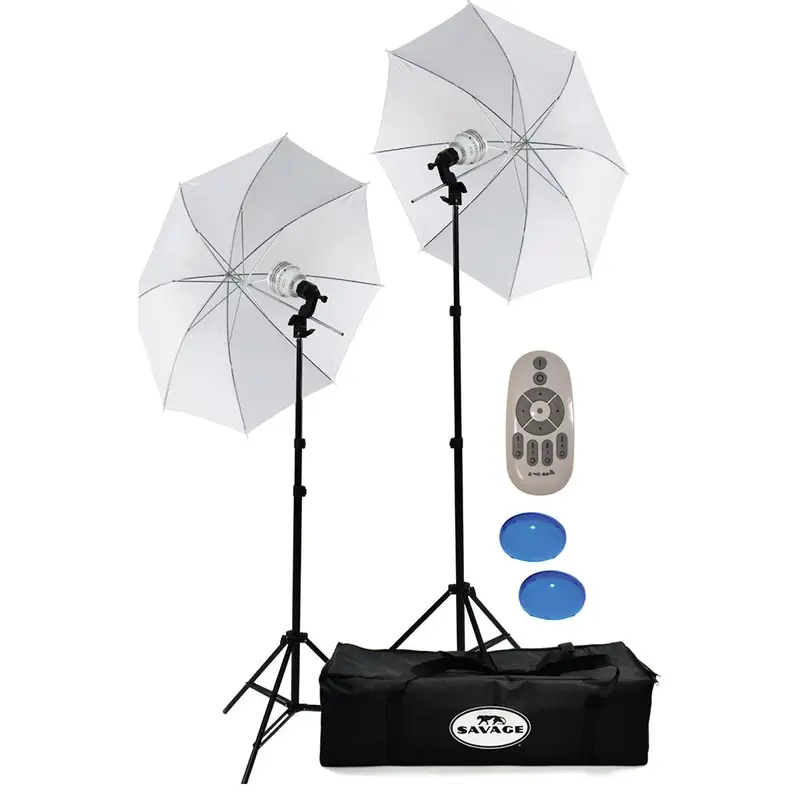 Savage 700 Watt Bi-Color LED Umbrella 2-Light Kit