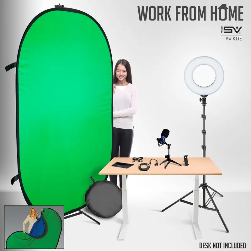 Smith Victor Basic Smartphone/Ring-light Desktop Work-From-Home AV Kit