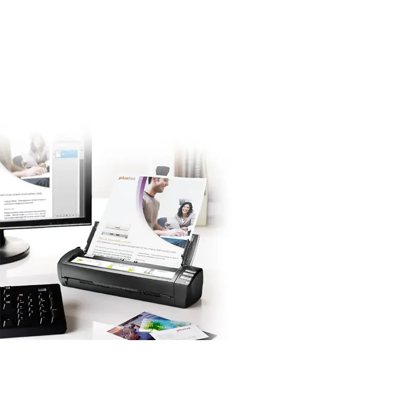 Plustek AD480 Scanner for Card and Document, 20 page Paper Feeder+Card Slot