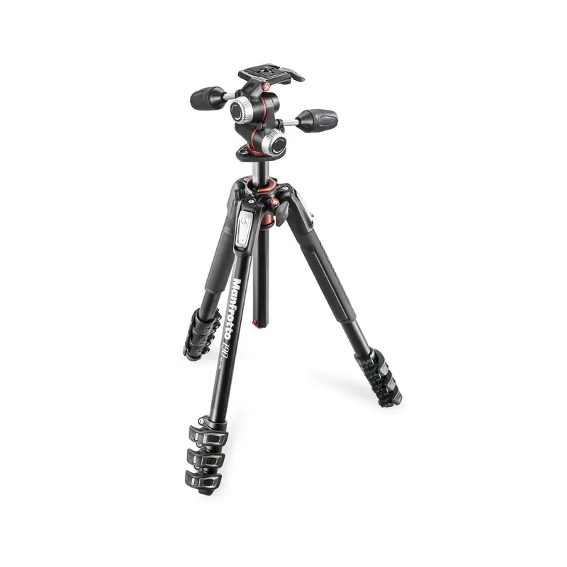Manfrotto 190XPRO Aluminum 4 Section Tripod with 3-Way Head