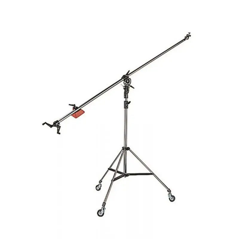Manfrotto Black Super Boom w/008Bu 2-Section Black Alu Stand w/Casters 025BS
