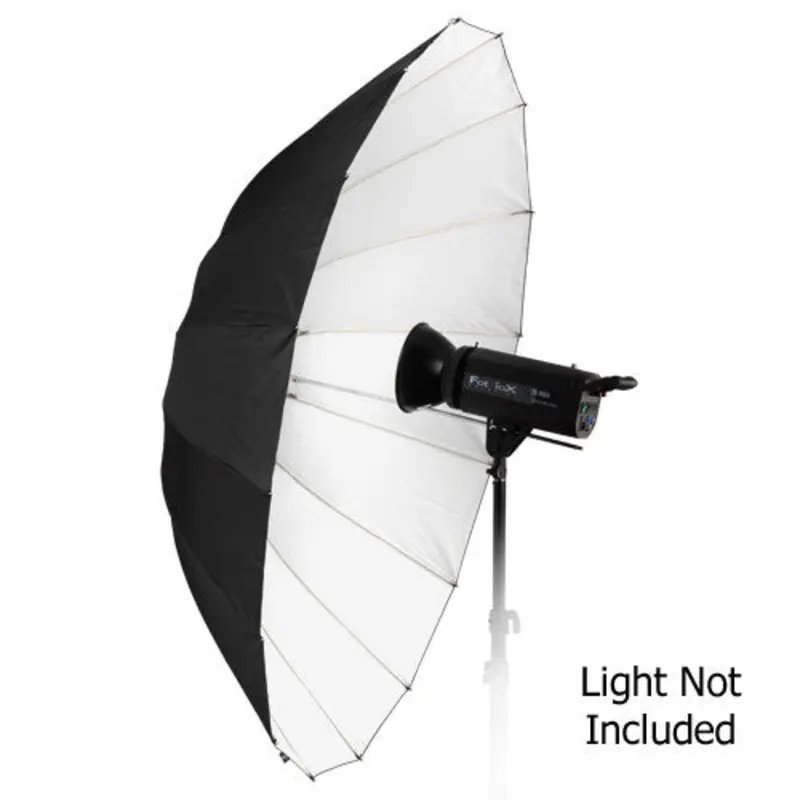 Fotodiox Pro Parabolic White Reflective 16-Rib Umbrella (Black/White)