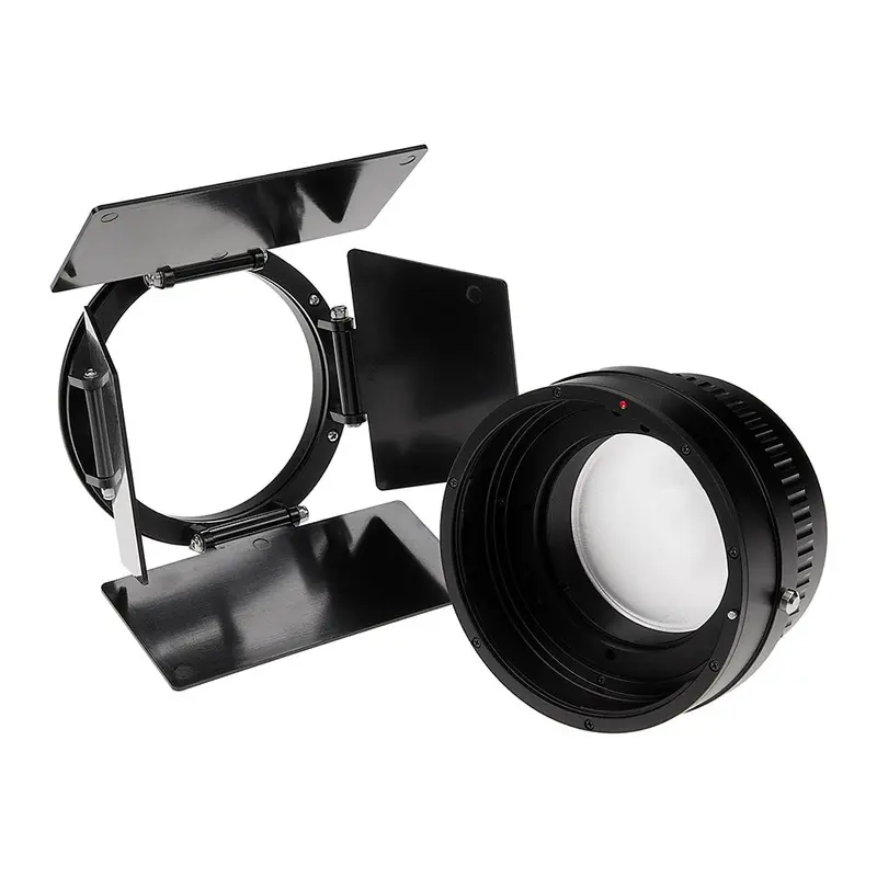 Fotodiox Pro PopSpot 50 V.2 Focusing Zoom Lens (FL65, 23-66) & Barn Door Add-On