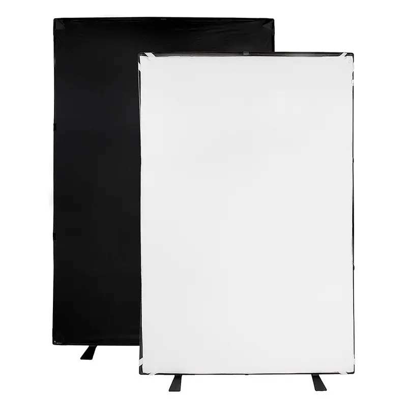 Complete Portable Background Kit with Black/White Cover - 5 x 7.4ft (1.5 x 2.1m)