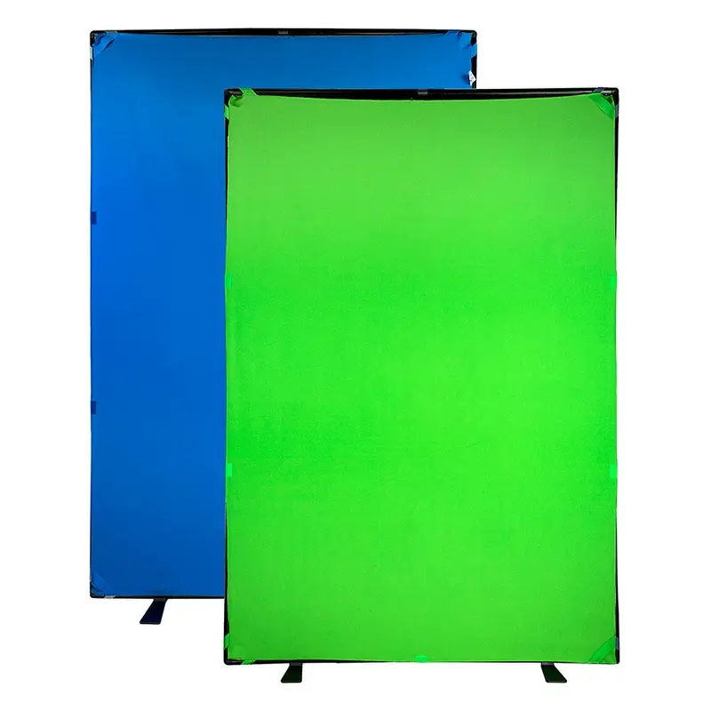 Complete Portable Background Kit with Blue/Green Cover - 5 x 7.4ft (1.5 x 2.1m)