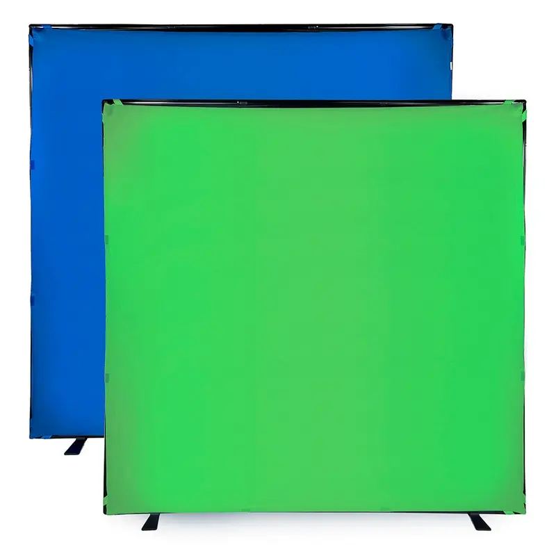 Complete Portable Background Kit with Blue/Green Cover - 7.4 x 7.4ft (2.3 x 2.3m)