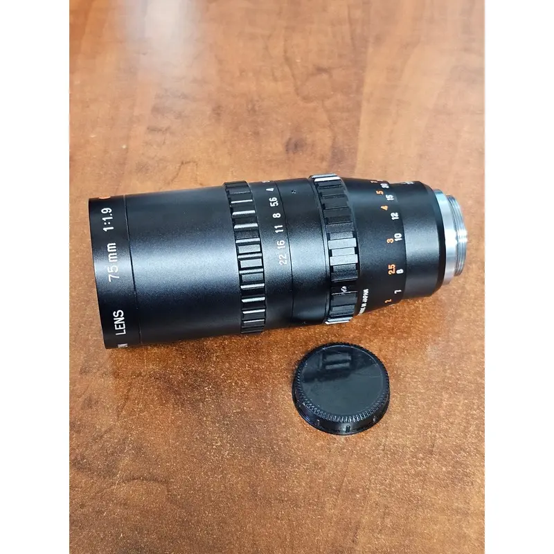 Cosmicar Television 75mm f/1.9 C-Mount Lens S# 18495