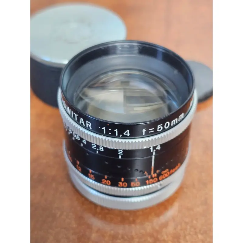 Switar 50mm f/1.4 AR C-Mount lens S# 274365