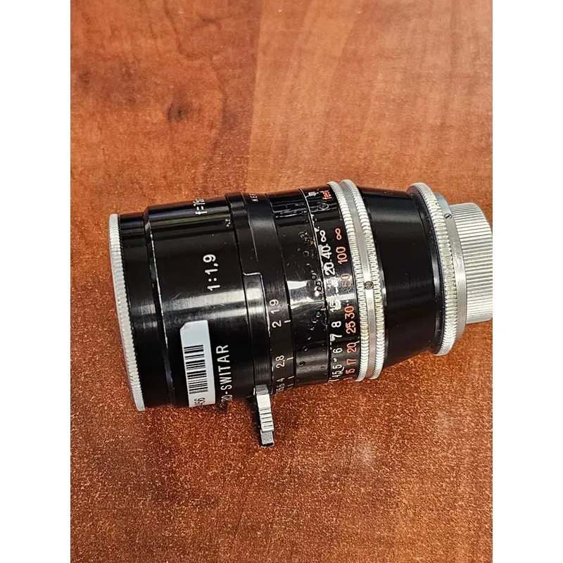 Switar 75mm Macro Preset f1.9 C-Mount  S# 1022405