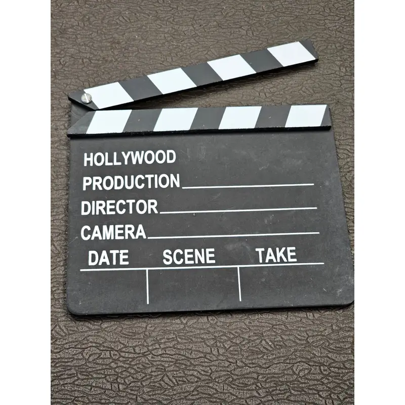 Chalkboard Slate 8" x 7" with B&W Clapper Sticks