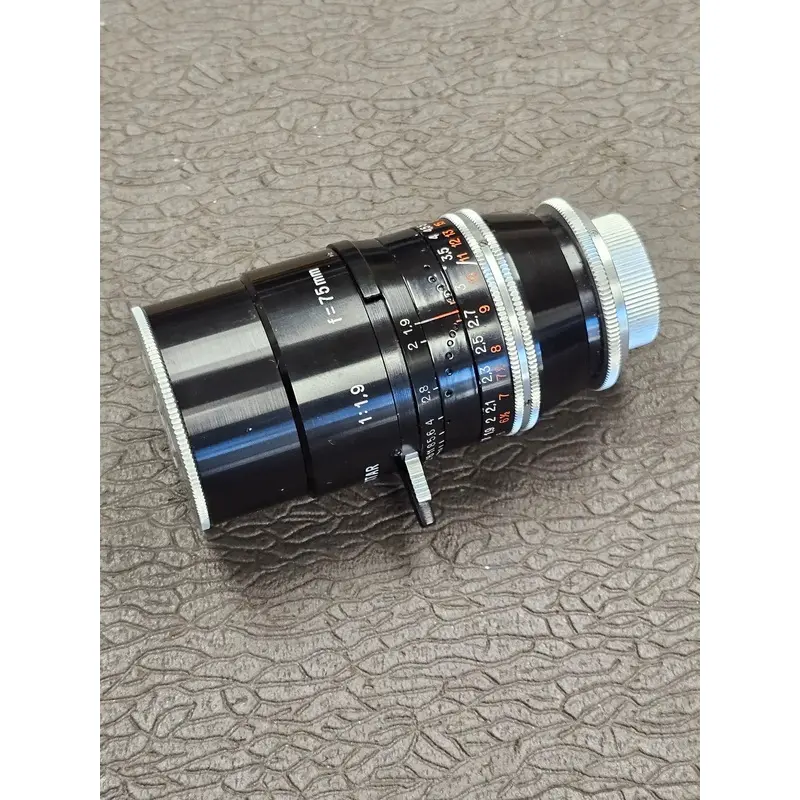 Switar 75mm Macro Preset f1.9 C-Mount Telephoto Lens S# 1022478