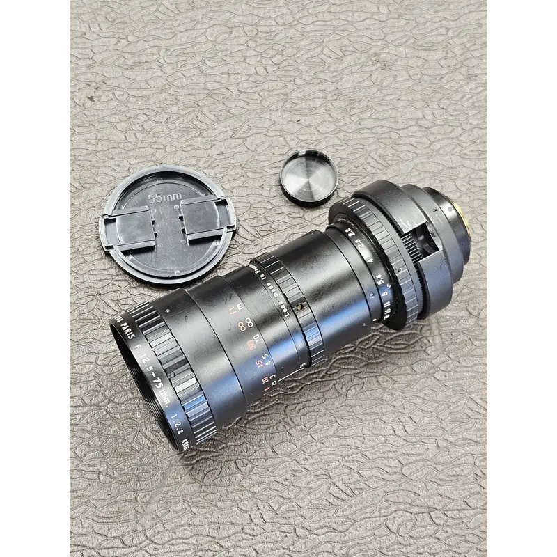 Angenieux 12.5-75mm T2.5 C-Mount Zoom lens Type 6x12.5B S# 1194005