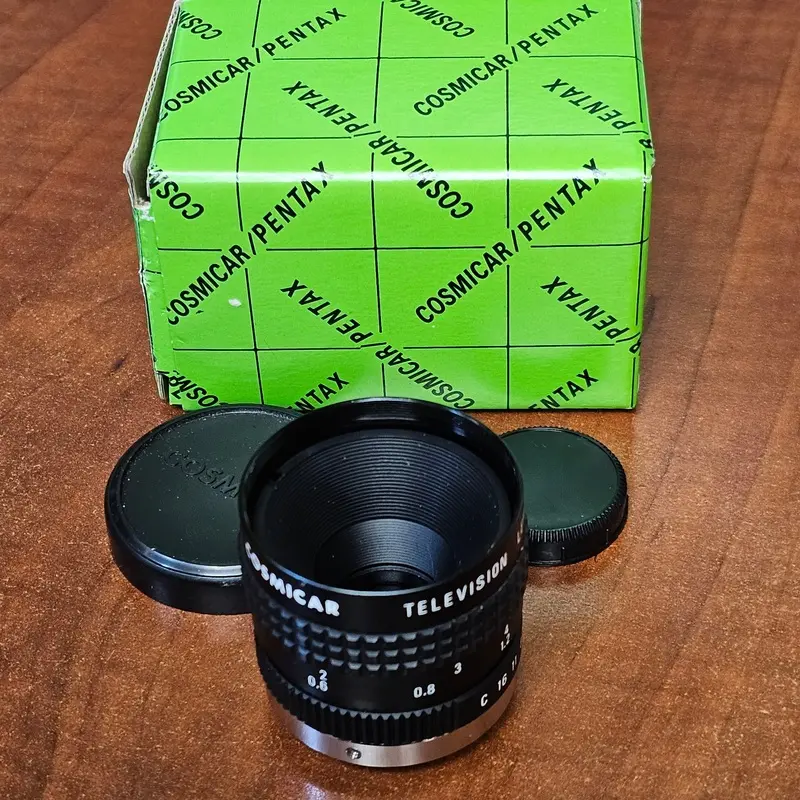 Cosmicar 25mm f1.8 TV C-Mount Lens S# N/A