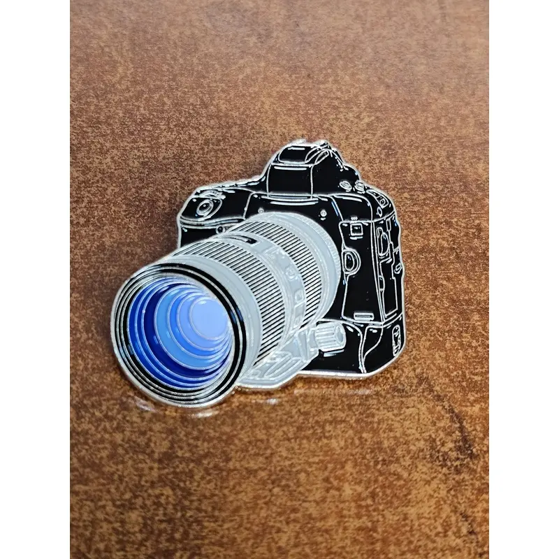 Digital SLR Camera Lens Enamel Lapel Pin
