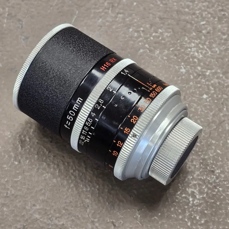 Switar 50mm f/1.4 H16RX C-Mount Lens S# 887185