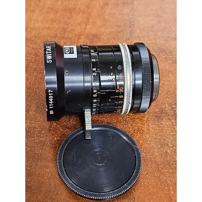 Switar 10mm f/1.6 Multicoated C-Mount ( Black Version) S# 1144017