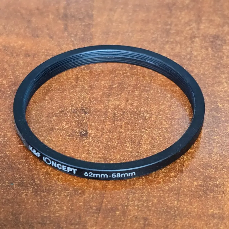 62mm - 58mm Step Down Ring