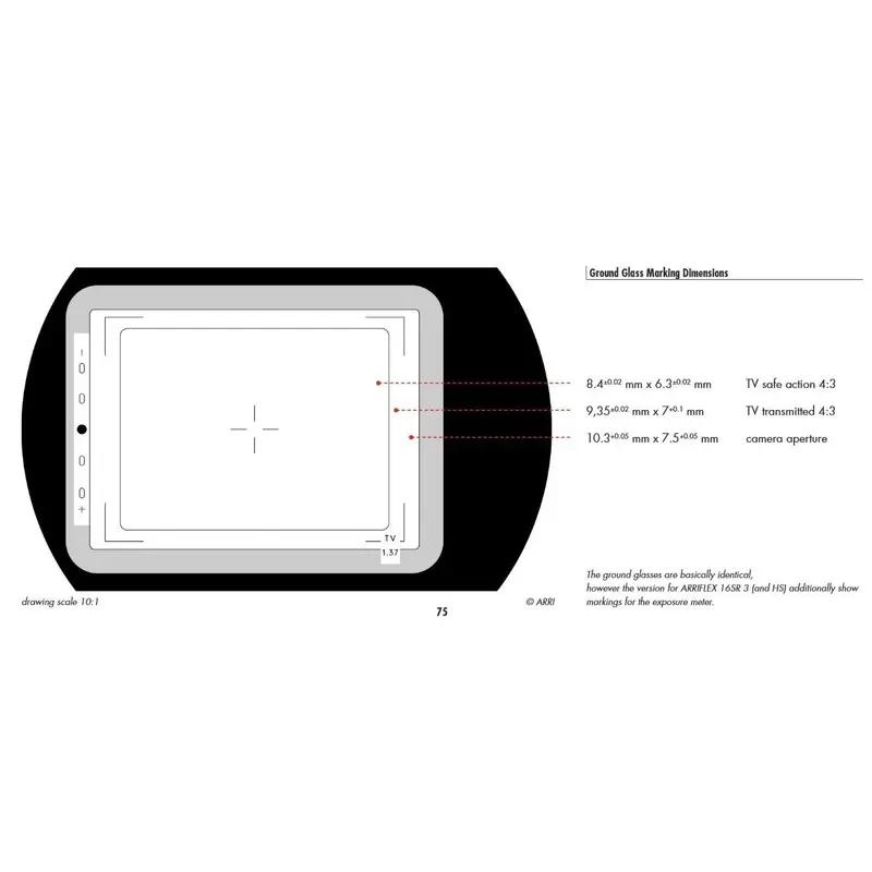 ARRI R16 TV Groundglass for SR or 416 cameras
