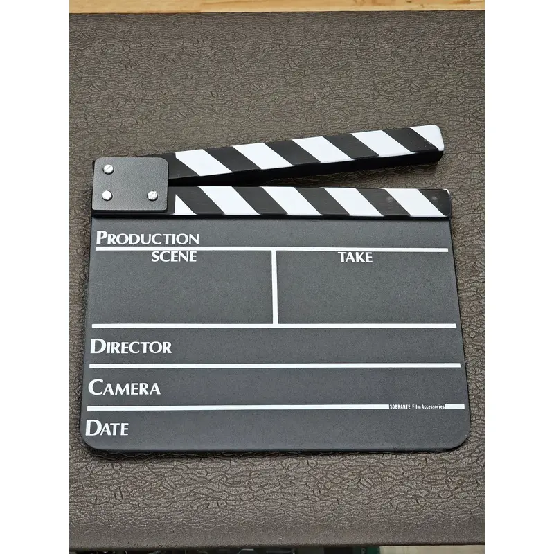 SOBRANTE 9.25" x 11" Standard Chalkboard Slate with B&W Clapper Sticks