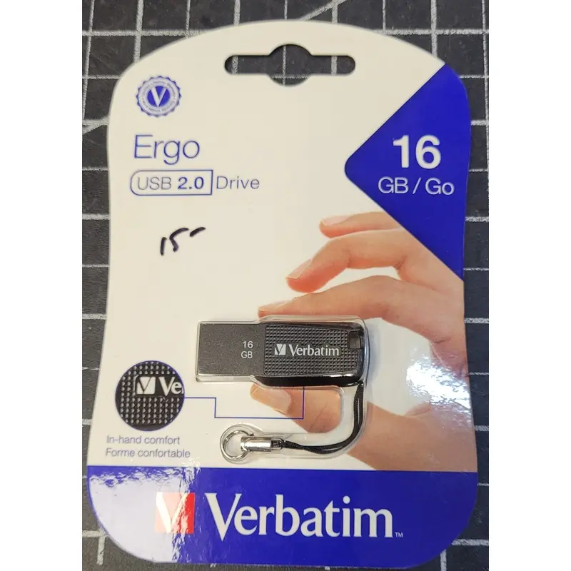 Verbatim 16GB USB 2.0 Thumb Drive ERGO