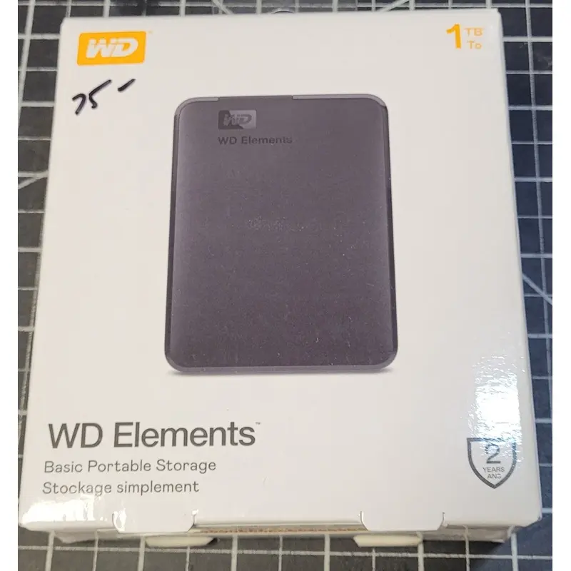 Western Digital Elements 1TB Portable Hard Drive