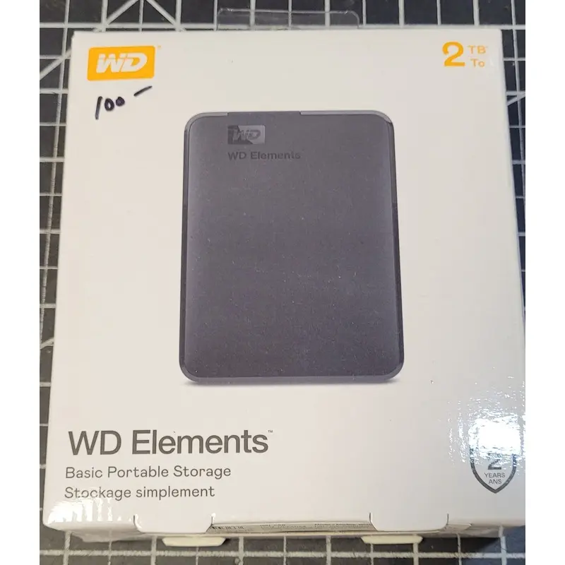 Western Digital Elements 2TB Portable Hard Drive