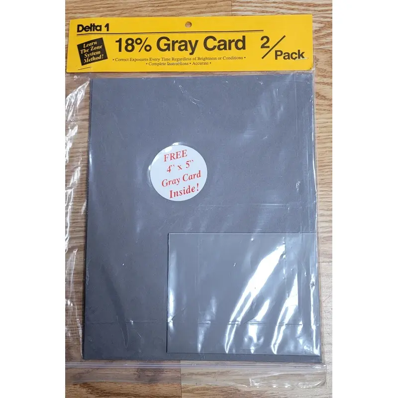 Delta 1  18% Gray Card  2 pack