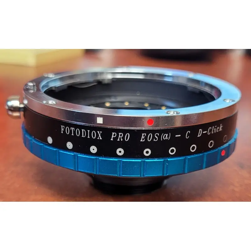 Fotodiox Canon EOS to C-Mount Lens adapter with Aperture Iris Control