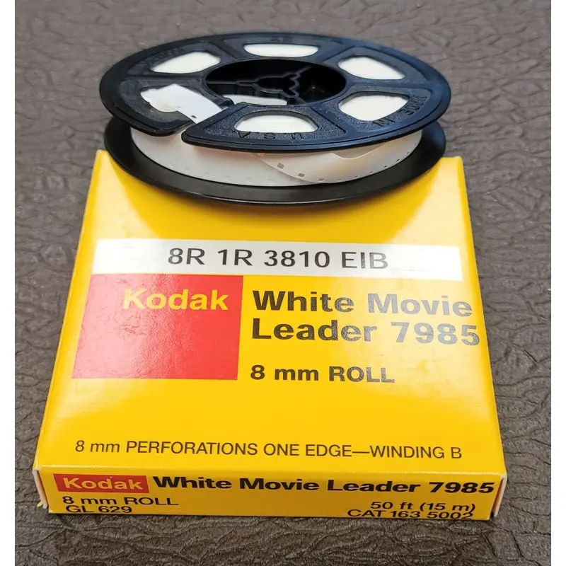 Kodak S8mm 50' White Opaque Acetate Movie Leader