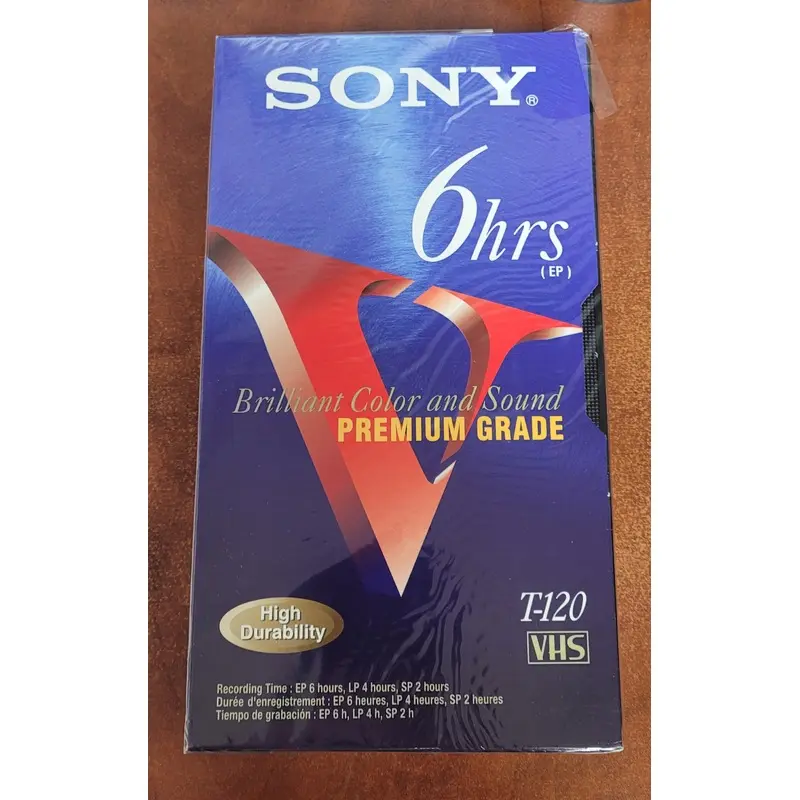 Sony VHS T-120 Tape 6hrs