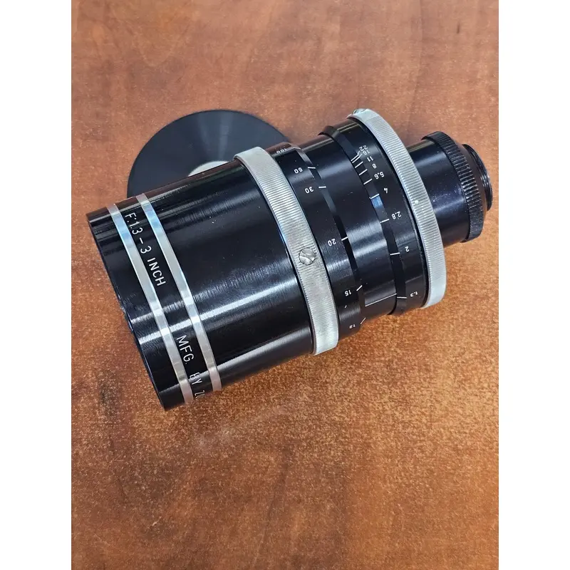 Zoomatar 75mm f1.3 (3") C-Mount Superspeed lens S# 57090