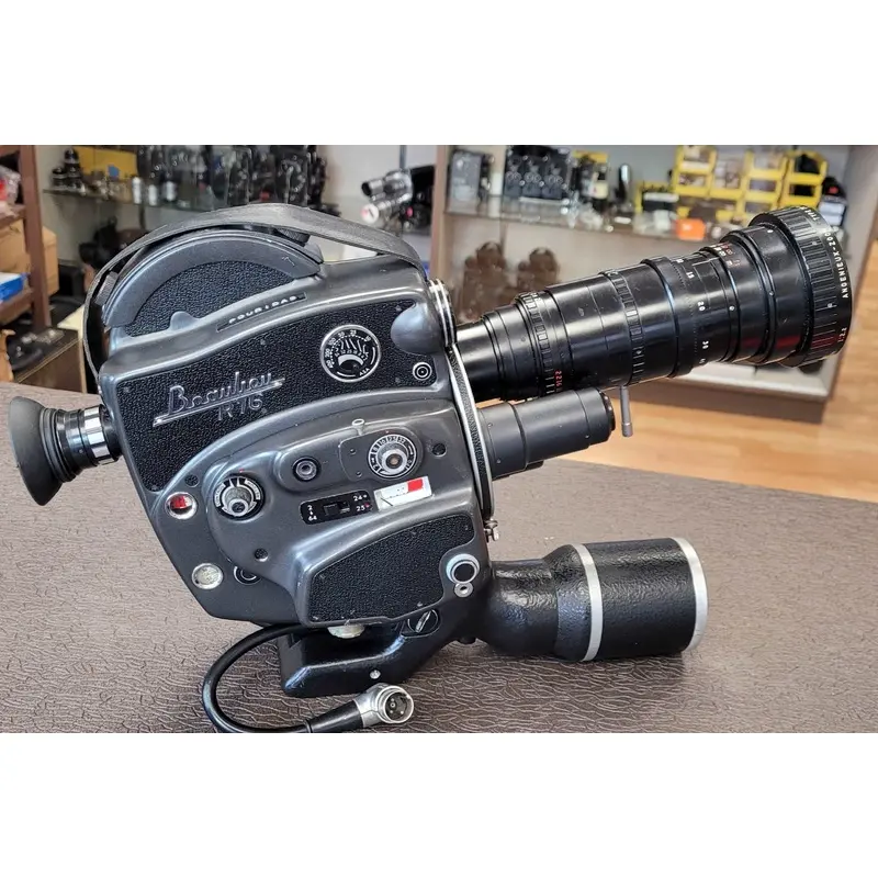 Beaulieu R-16 Camera body with Angenieux 12-120mm Zoom lens
