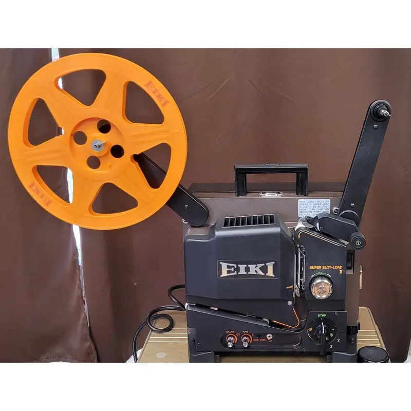 Eiki SL-1 16mm Super Slotload II Sound Projector with Speaker Cover & Case