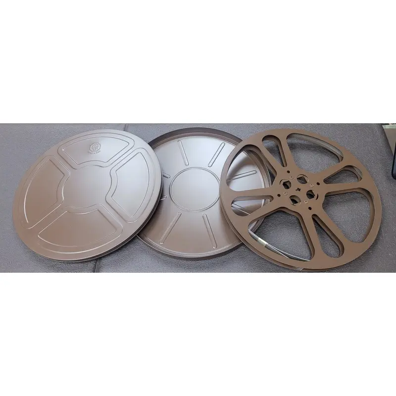 Goldberg Brown 16mm 2000' Metal Storage Can & film Reel