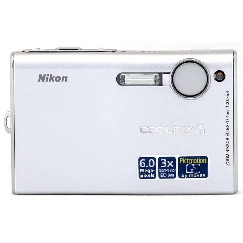 Nikon Coolpix S5 Digital Camera - White