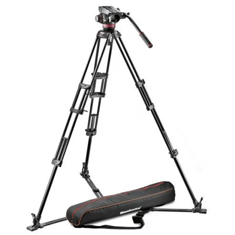 Manfrotto Professional Fluid Video System with Aluminum Legs and Mid Spreader