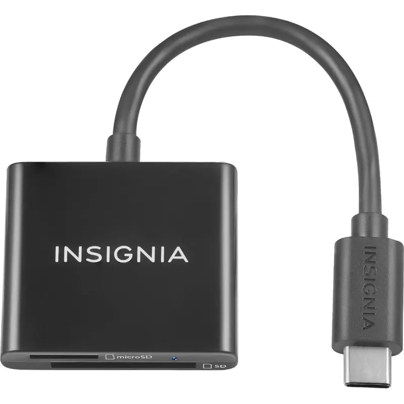 Insignia NS-MCR17TYPC USB Type-C Memory Card Reader Black